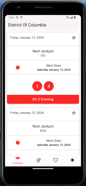 District Of Columbia Lottery Screenshot 0