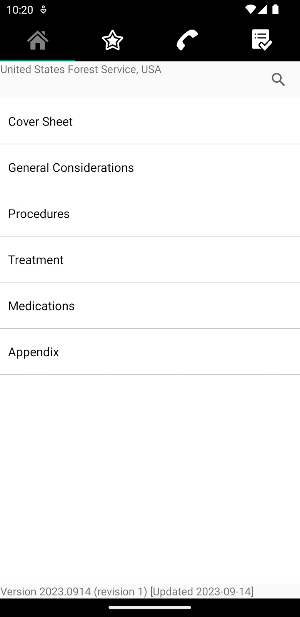 USFS EMS Protocols Screenshot 0