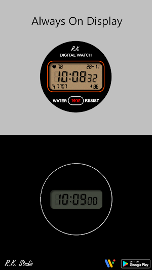 Digital Simplicity Watch Face Screenshot 1