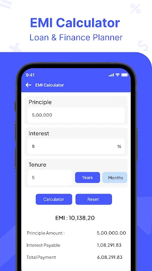 EMI Calculator - Loan Planner Screenshot 2