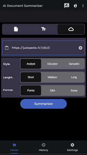 AI Document & Text Summarizer Screenshot 2