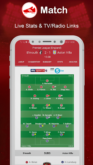 Red & Black Army - Live Scores Screenshot 1