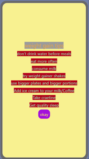 BMI weight calculator by Paul Screenshot 2