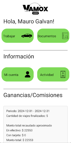 Vamox chofer Screenshot 1