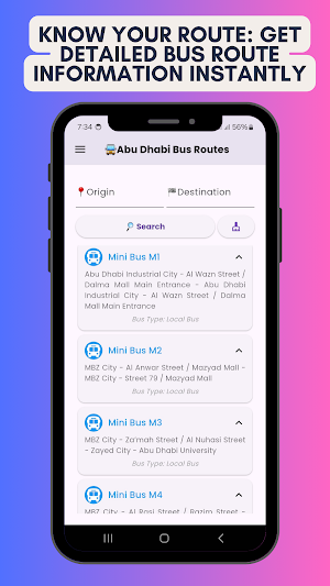 Abu Dhabi Bus Routes Screenshot 1