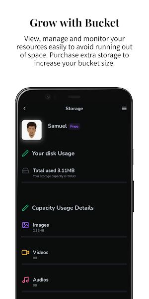 Bucket: Simple Yet Powerful Cloud Storage Screenshot 1