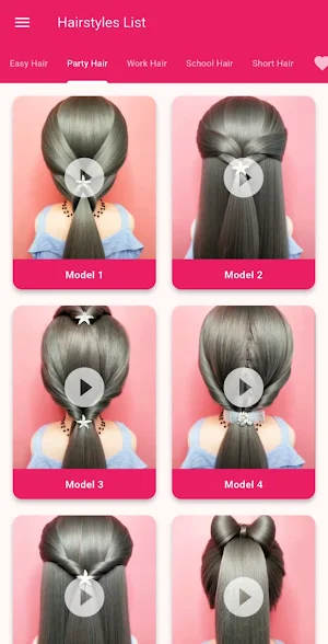 Girls Hair style Step By Step Screenshot 1