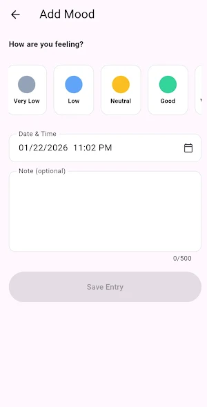 Quiet MoodLog Screenshot 1