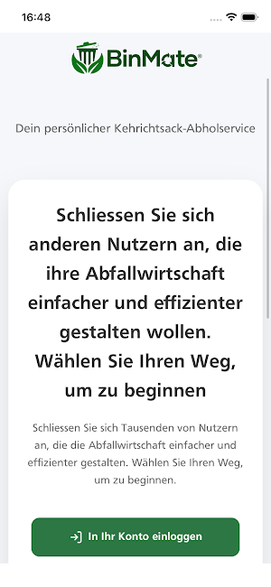 BinMate: Kehrichtsack Service Screenshot 0