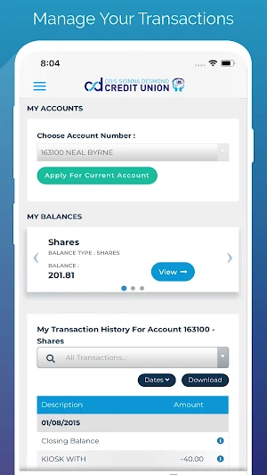 Cois Sionna Desmond Credit Union Screenshot 1