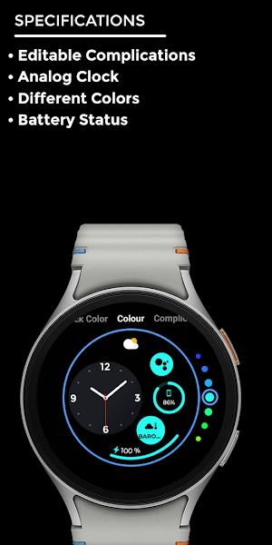 Night ver 52 - watch face Screenshot 3