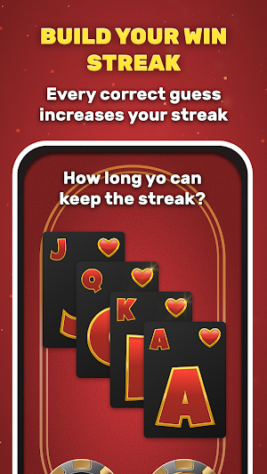 Card Rush: High or Low Screenshot 2