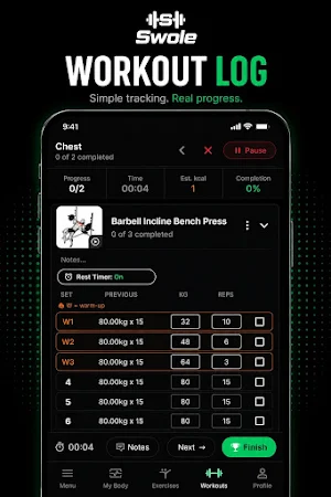 Swole - Gym Workout Training Screenshot 1