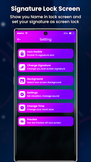 Signature Lock Screen Screenshot 1
