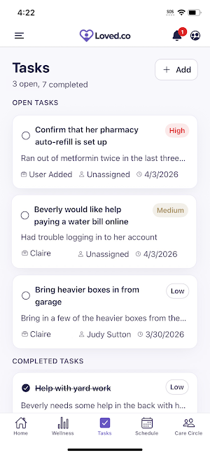 Loved: Senior Care Check-Ins Screenshot 2