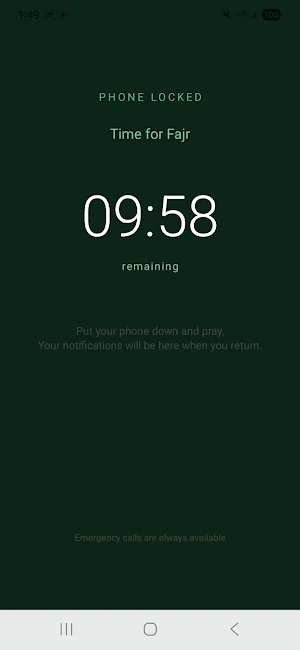 Hudhur - Salah lock Screenshot 1