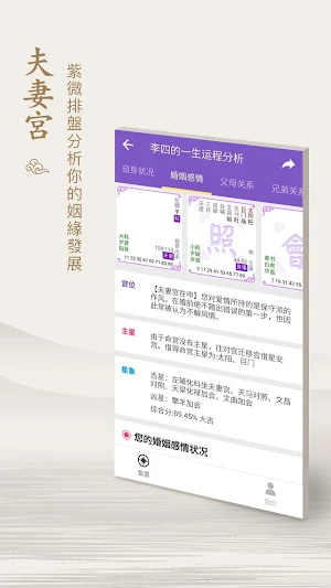 紫微命盤-紫微斗數大師 婚姻算命 愛情配對 紫微運勢 紫微星座 前世今生 線上算命 姓名學算命 Screenshot 2