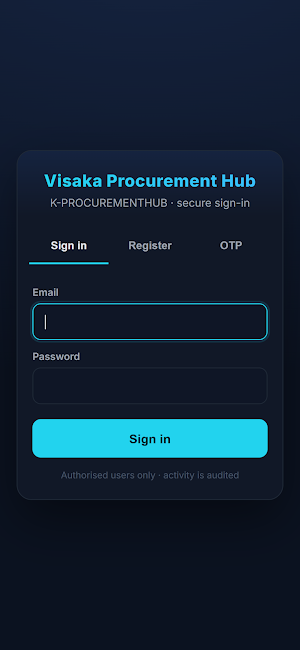Visaka Procurement Hub Screenshot 0