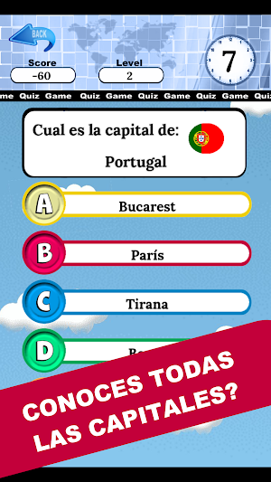 quiz paises capitales banderas Screenshot 1