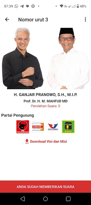 Survei Mandiri Calon Presiden Screenshot 3