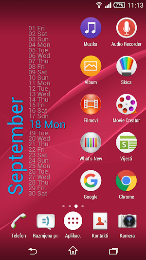 Xperia Calendar Widget Screenshot 1