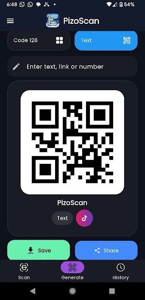 PizoScan QR & Bar code scanner Screenshot 1