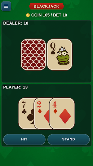 Blackjack Poker Casino War HUB Screenshot 2
