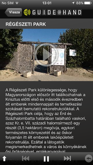 Régészeti Park GUIDE@HAND Screenshot 1