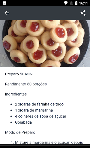 Receitas de Biscoitos amanteigados Screenshot 2