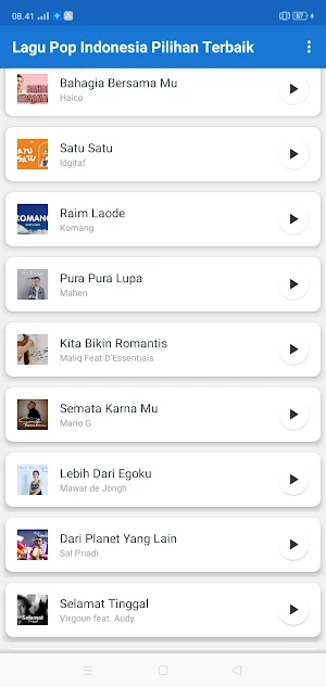 Lagu Pop Indonesia Pilihan Screenshot 1