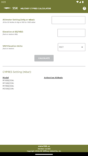 CYPRES Calculator Screenshot 2