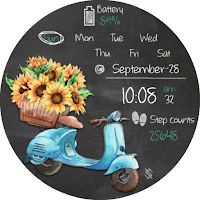 BFF128- Blackboard Art Flower