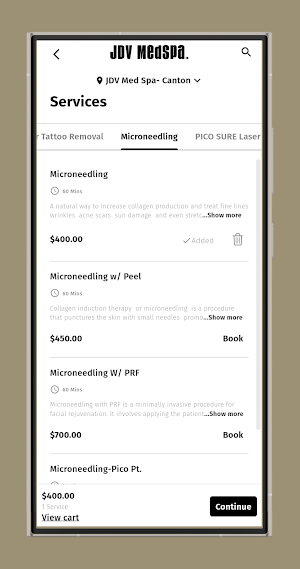JDV Med Spa Screenshot 2