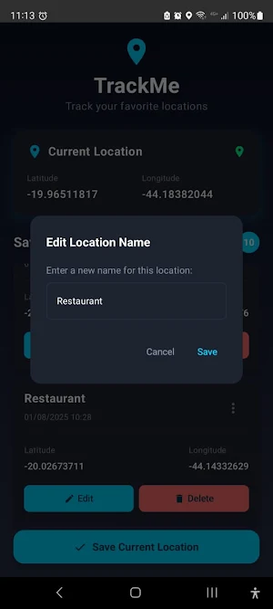 Track Me - Save your places Screenshot 1