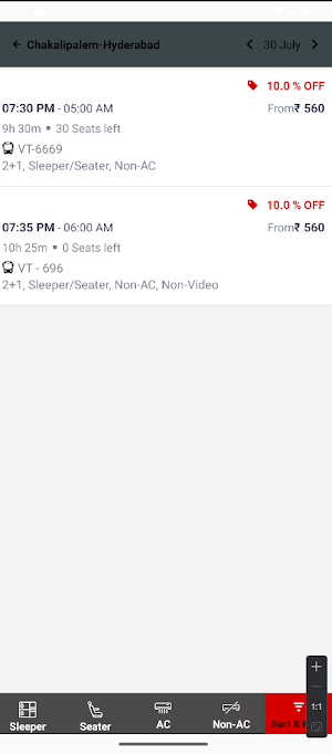 VAHINI TRAVELS Screenshot 1