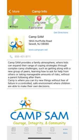 Camp SAM Screenshot 1