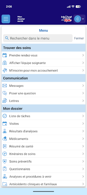 Mon dossier santé Screenshot 2