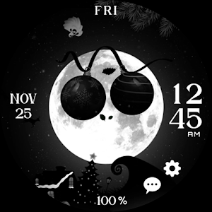 SpookyChristmas Moon_Watchface Screenshot 2