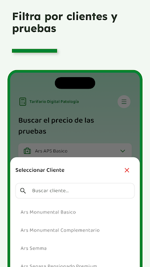 Tarifario Digital Patología Screenshot 3