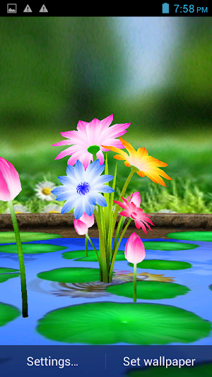 3D Flowers Touch Wallpaper Screenshot 2