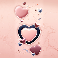 Marbling Metal Heart-Wallpaper