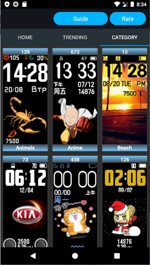 Mi4Watch - WatchFace for Xiaomi Mi Band 4 Misfits Screenshot 2
