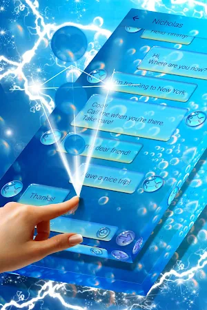 Water Bubbles SMS Theme screenshot 4