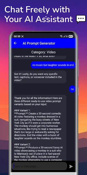 AI Chatbot Prompt Generator Screenshot 2