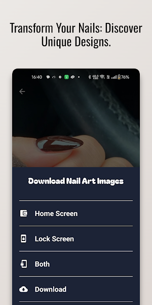 Brushed Silver Nail Art Design Screenshot 0