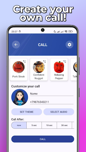 Talking Food Meme Call & Chat Screenshot 3