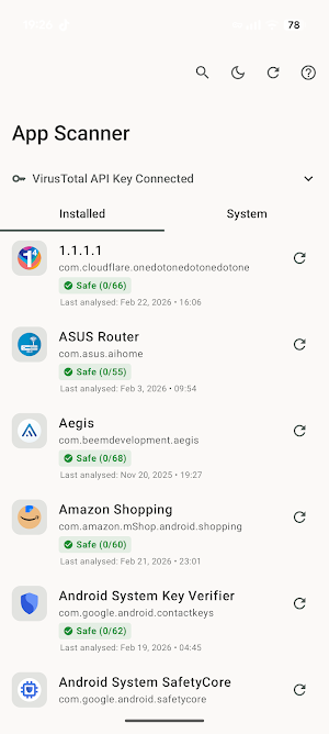 VT App Scanner Screenshot 2