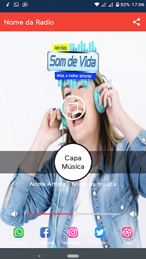 Rádio Som de Vida Web Screenshot 2