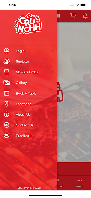 Crunchh Gourmet Grill Screenshot 1