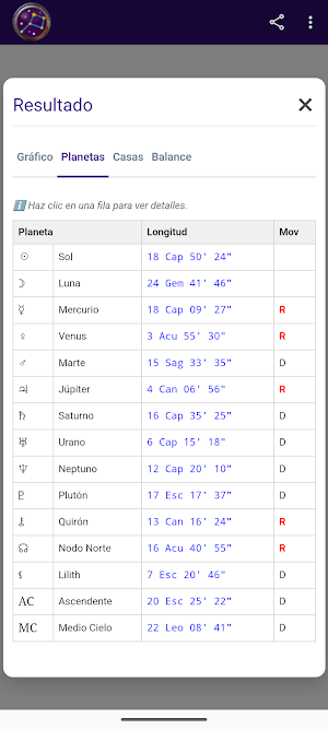 Carta Astral Screenshot 2